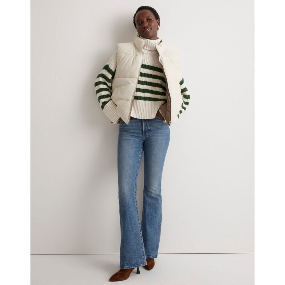 Madewell ladies woven wutang reversible puffer vest down alternative NEW XS - Picture 7 of 10